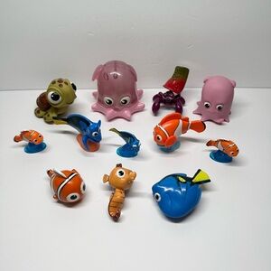 Disney Pixar Toy Lot of 12 Figures Finding Nemo Dory Pearl Sea Creatures & Fish
